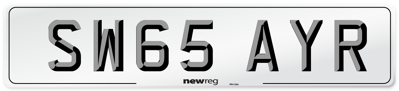 SW65 AYR Number Plate from New Reg